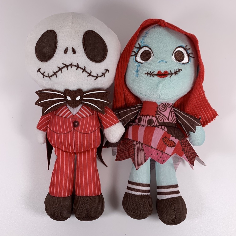 Disney Nightmare Before Christmas Jack Skellington & Sally 11" Valentine's Plush - Picture 3 of 5